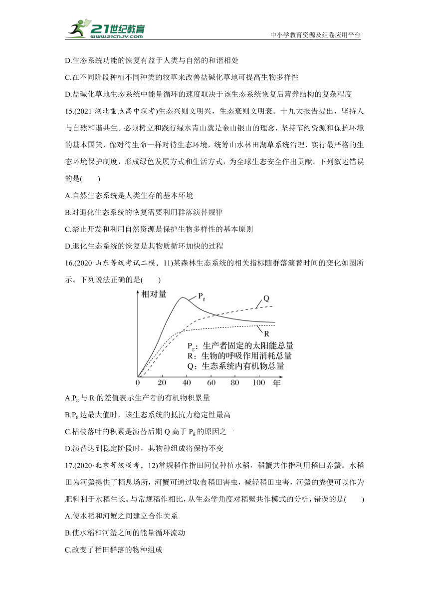 新人教生物选择性必修2《生物与环境》模块检测卷（Word版含解析）