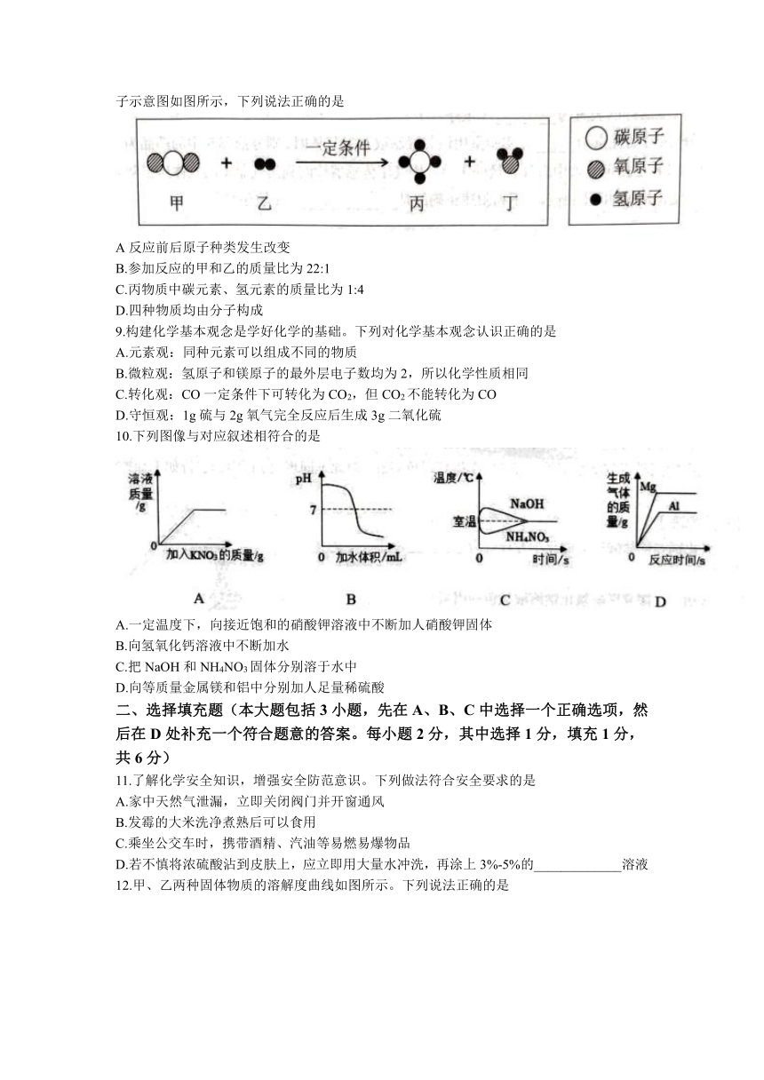 2023年江西省南昌市中考二模化学试题(无答案)