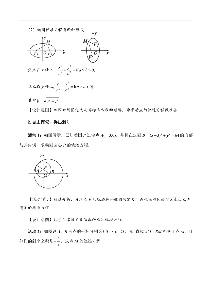 3.1.1 椭圆及其标准方程（第二课时）教案