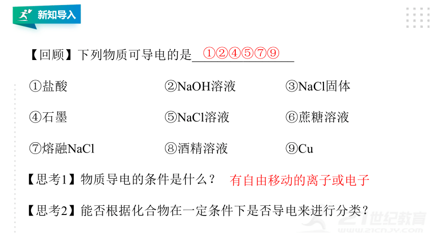 人教版（2019）高中化学必修一 同步课件 1.2.1 电解质及其电离（30张ppt）