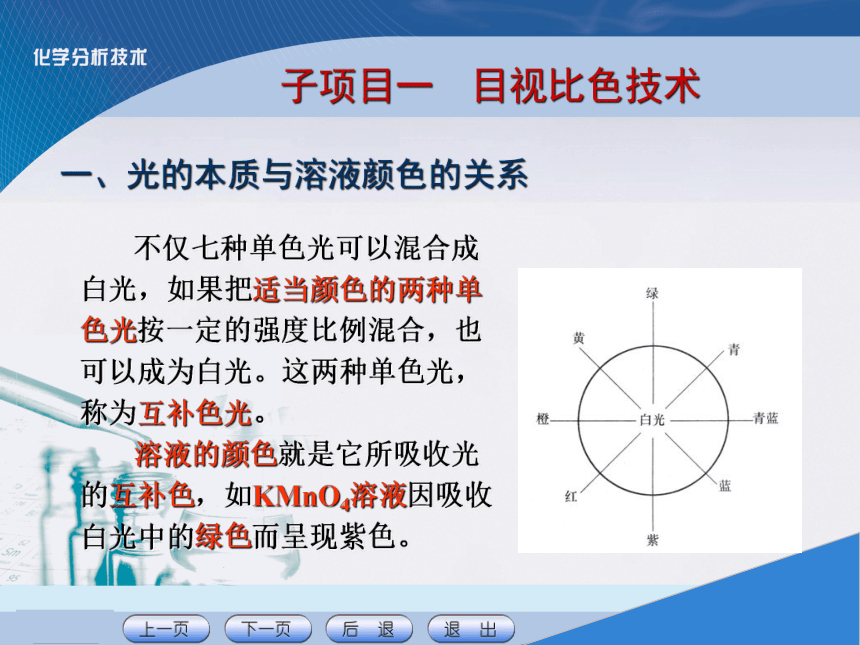 项目八 吸光光度分析技术 课件(共19张PPT)《化学分析技术》同步教学（中国农业出版社）