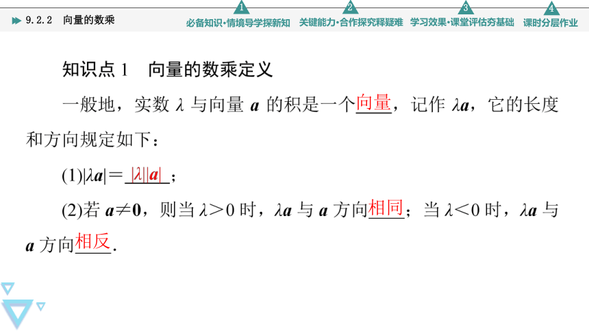 第9章 9.2.2 向量的数乘 课件（共49张PPT）