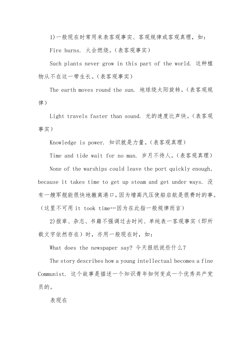 2023年初中英语语法学习之一般现在时用法解析