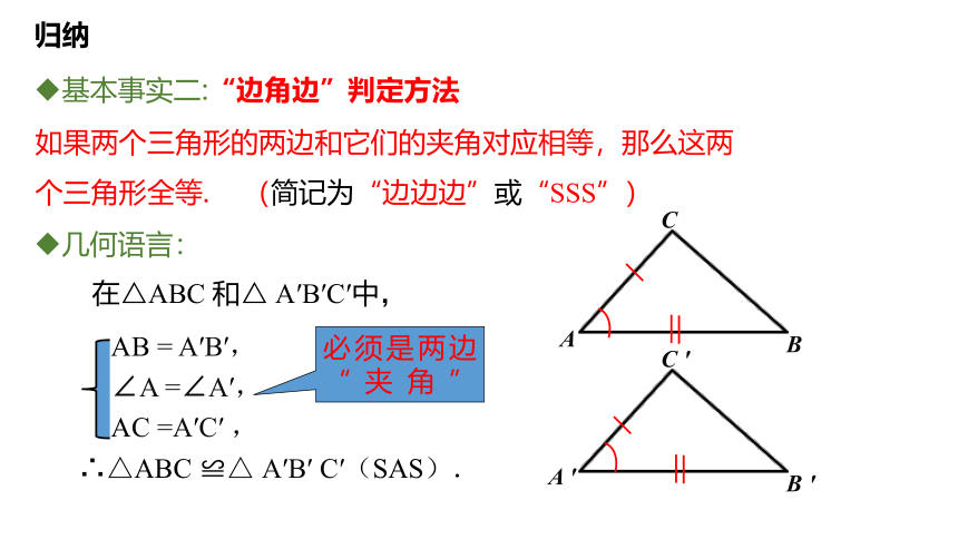 冀教版数学八年级上册同步课件：13.3.2  利用“边角边”判定两个三角形全等(共31张PPT)