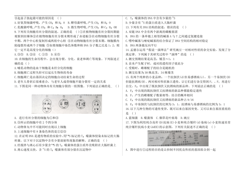 陕西省富平县2022-2023学年高二下学期学业水平考试全真模拟(四)生物学试题（含答案）