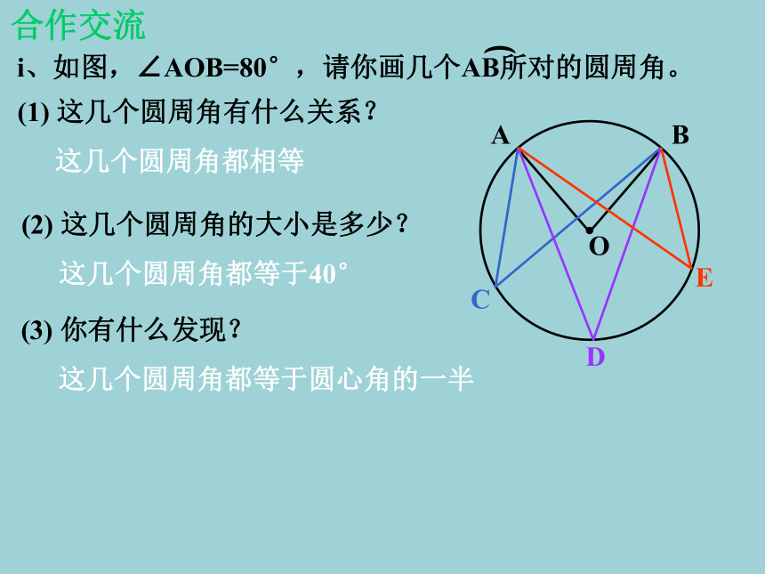 3.4圆周角和圆心角的关系(1)课件(共22张PPT)2022-2023学年北师大版九年级数学下册