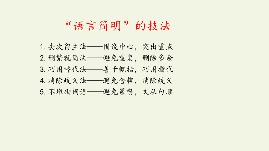 七下语文第六单元写作：语言简明 课件(共22张PPT)