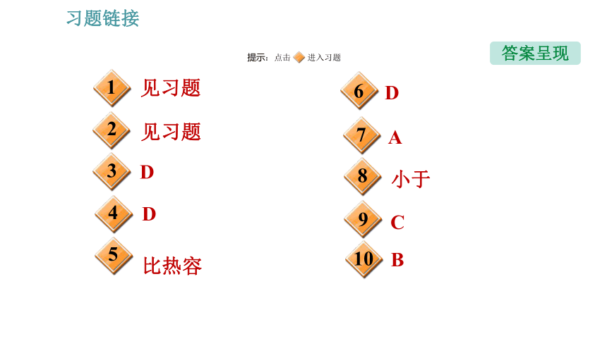 沪粤版九年级上册物理习题课件 第12章 12.3.1   比热容（27张）