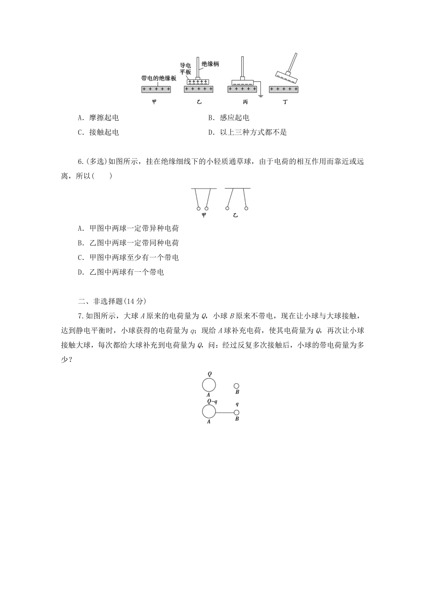 1.1 电荷电荷守恒定律 课后限时作业（Word版含解析）