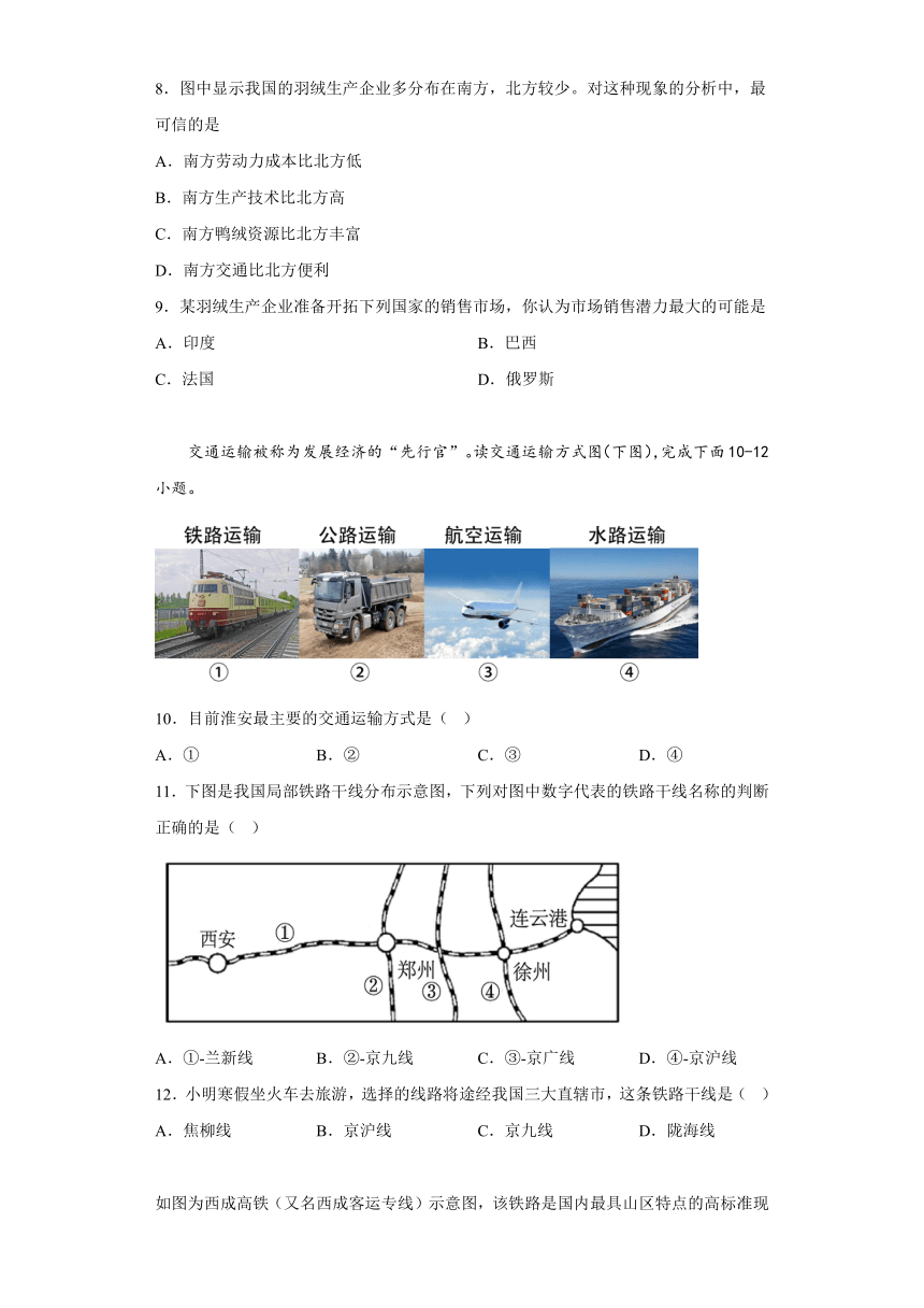 第四章自然资源与经济发展 单元练习（含解析）