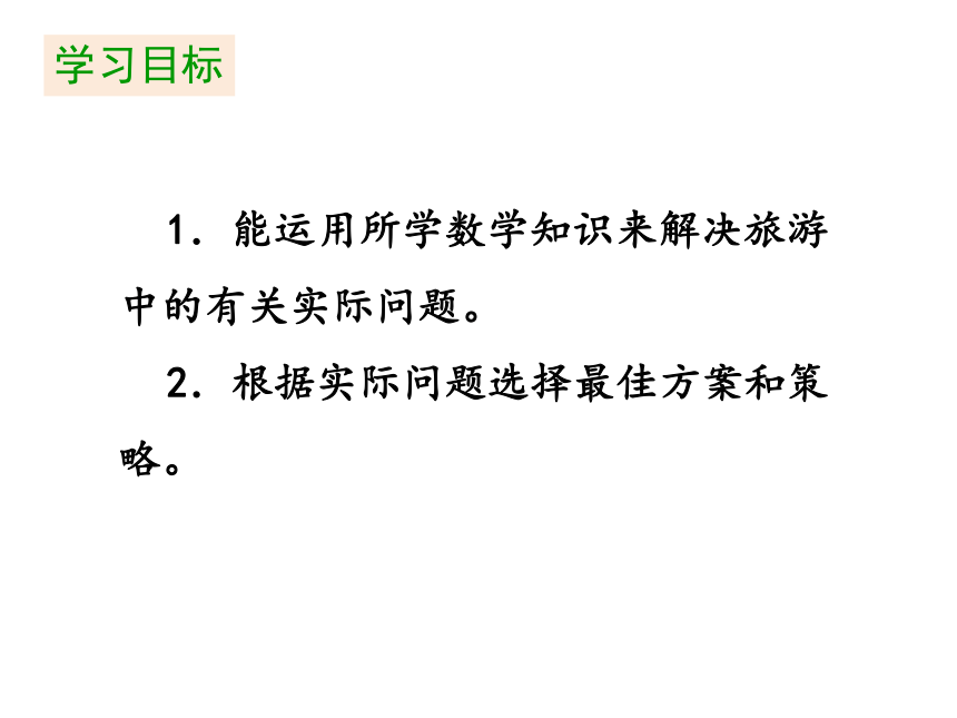 六年级下册数学课件 第六单元《第2课时 北京五日游》人教版 (共26张PPT)