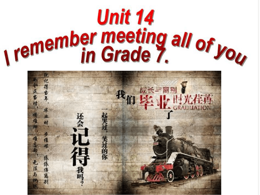 人教版九年级下册 Unit 14 I remember meeting all of you in Grade7. Section B 2a-2e 课件(共24张PPT)