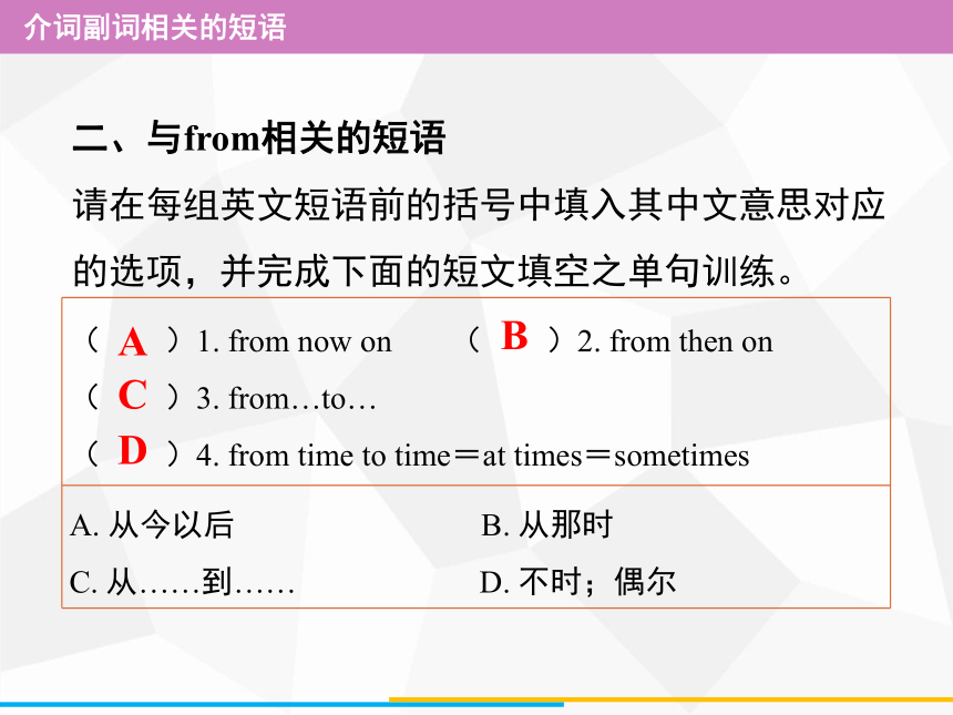 2021年广东中考英语二轮复习 第二部分介词副词相关的短语课件（66张PPT）