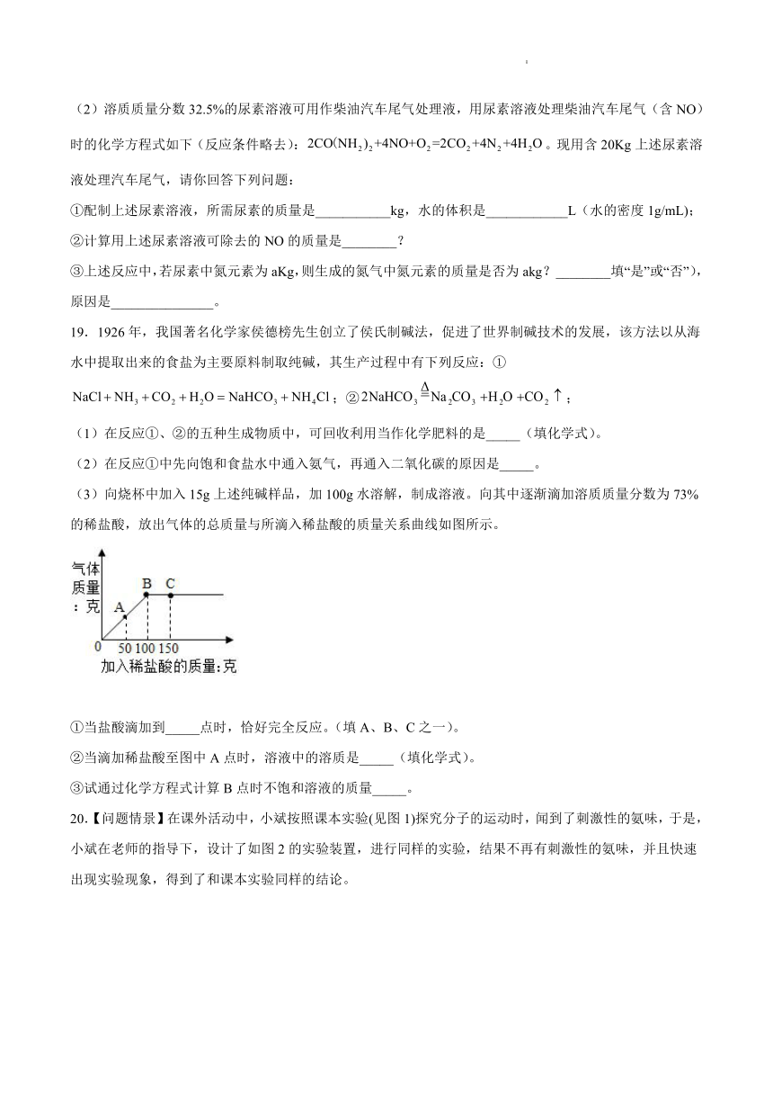 12.3化学肥料 基础夯实练习-2021-2022学年九年级化学京改版（2013）下册（word版 含解析）