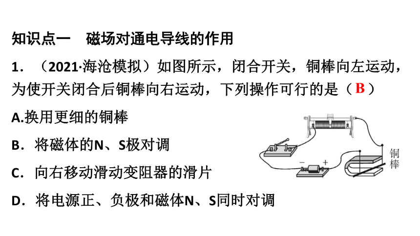 九年级全册物理人教版习题课件：课后作业第二十章电与磁第4节(共14张PPT)