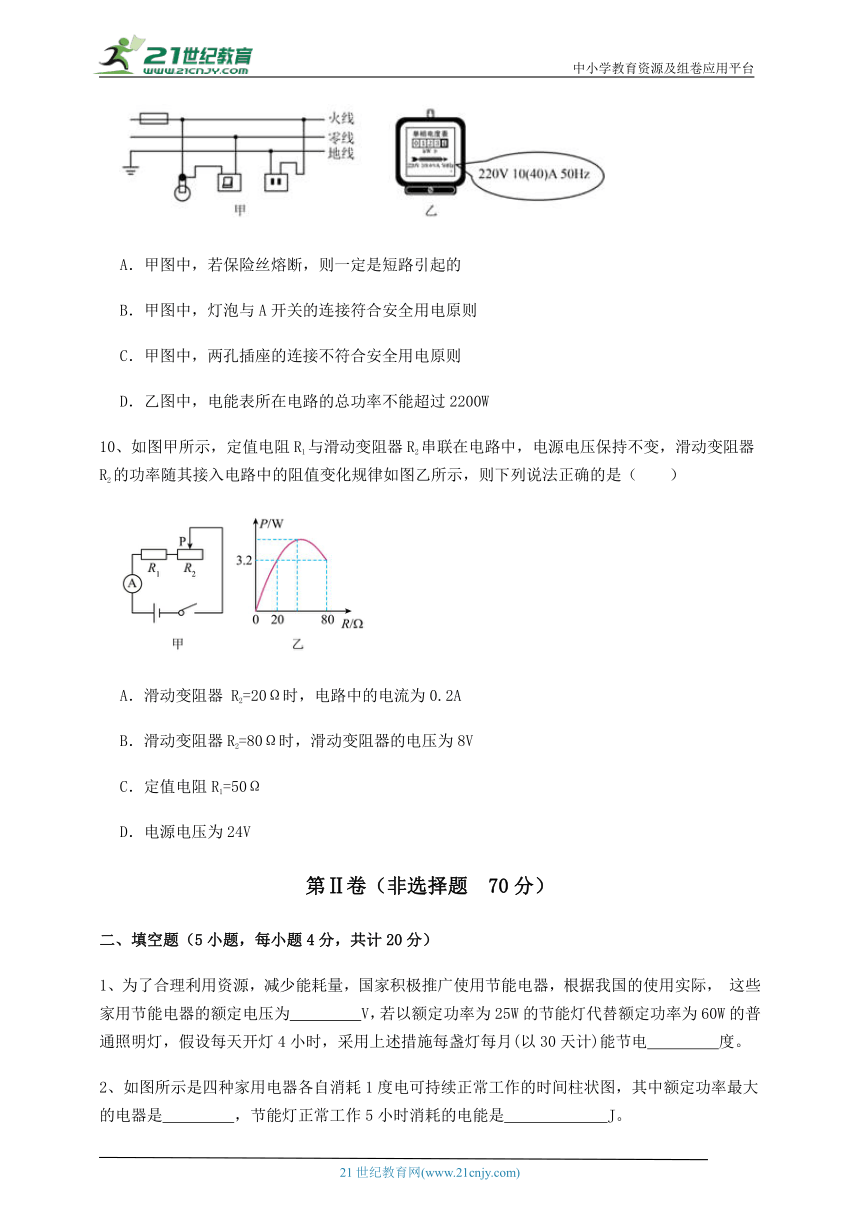 【同步训练卷】北师大版九年级物理 第13章 电功和电功率 (含详细解析)