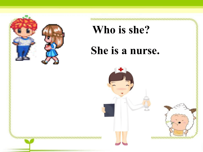 外研版一起一下Module1 Unit2 She's a nurse课件