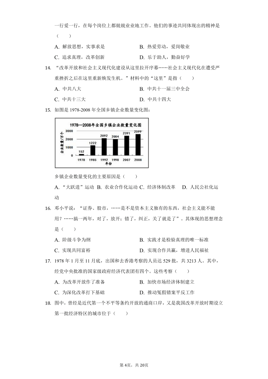 2021-2022学年安徽省合肥市瑶海区八年级（下）期中历史试卷（含解析）