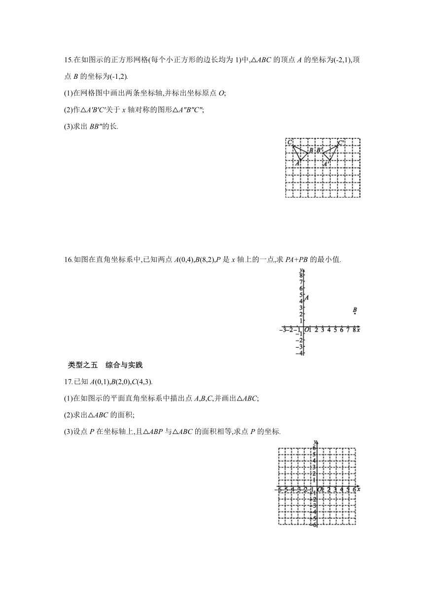 北师大版数学八年级上册同步课时练习：第3章　位置与坐标 单元复习小结 (word版含答案)