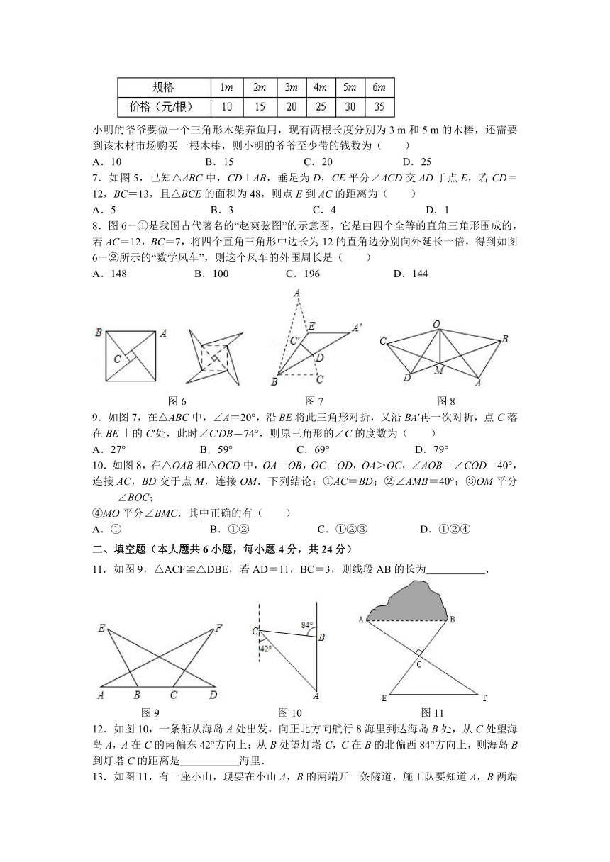 鲁教版（五四制）数学七年级上册期中 达标测试卷（含答案）