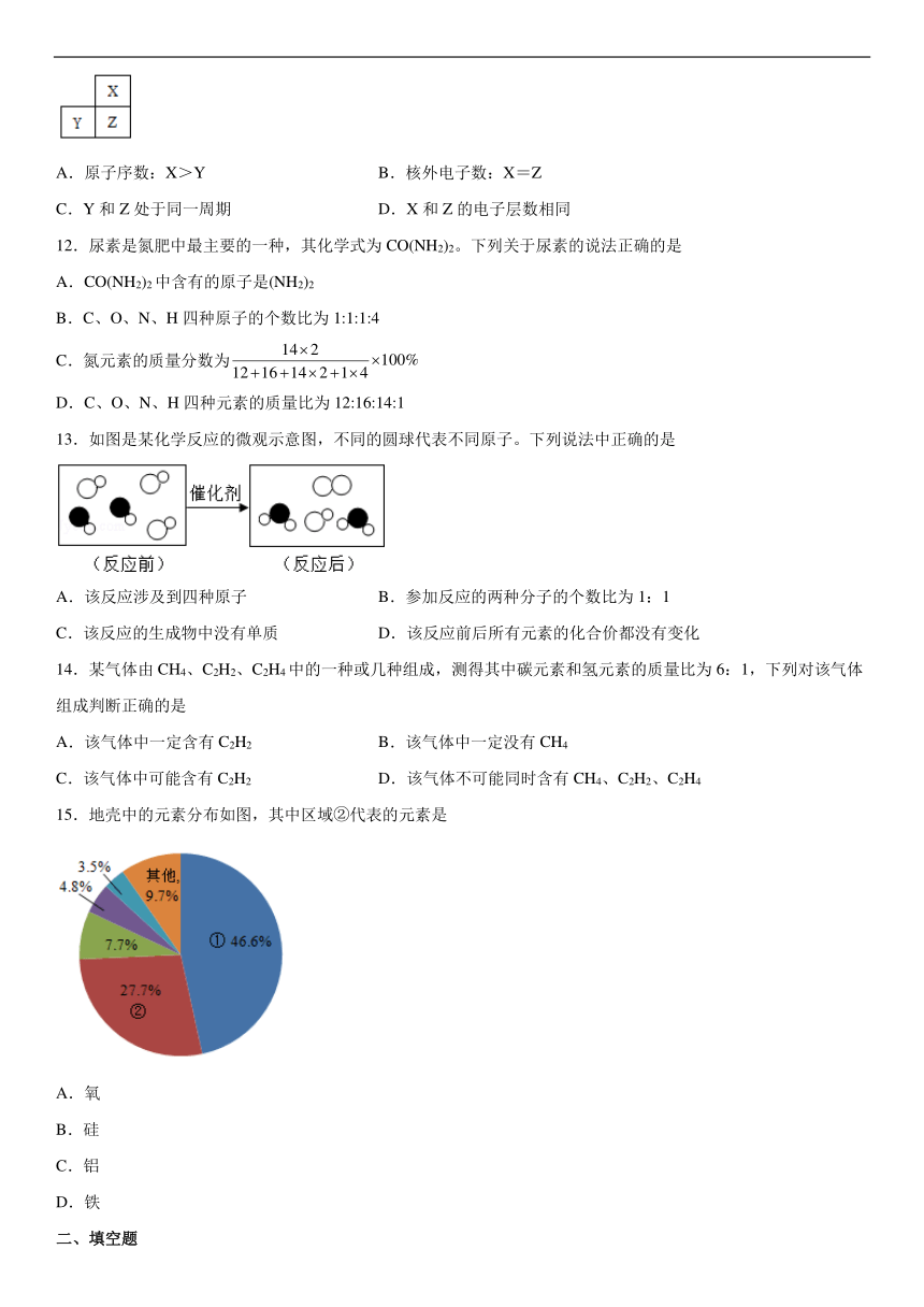 第5章化学元素与物质组成的表示单元测试题-2022-2023学年九年级化学京改版（2013）上册（word版有答案）