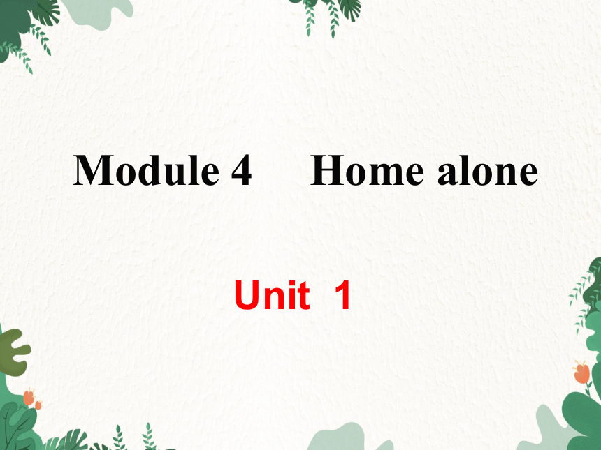 外研版九年级上册 Module 4 Home alone Unit 1课件（36张PPT）