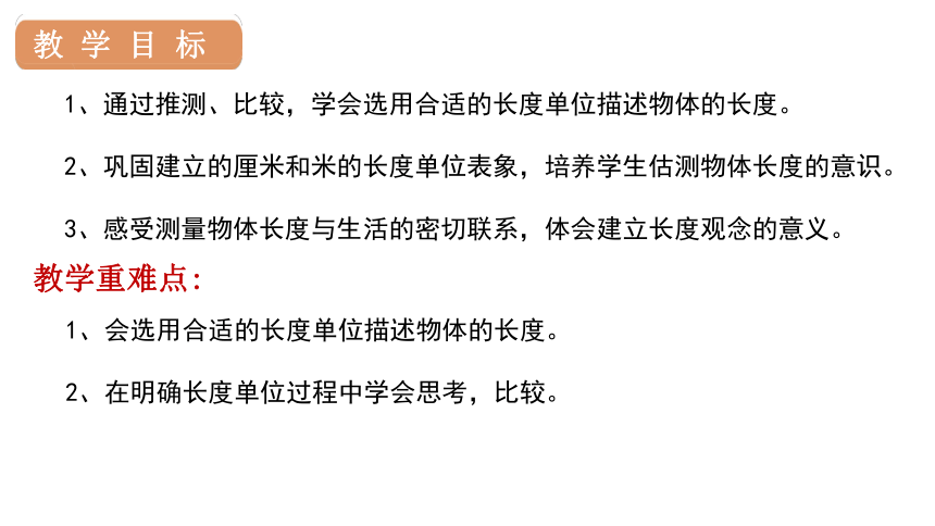 小学数学人教版二年级上1.4选择合适的长度单位课件（15张PPT)