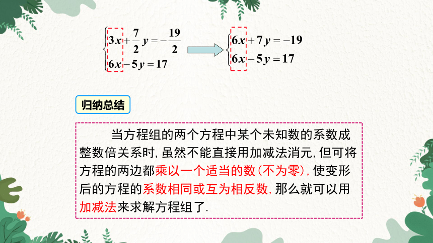 湘教版数学七年级下册 1.2.2 第2课时 用加减法解较复杂系数的方程组及简单应用 课件(共16张PPT)