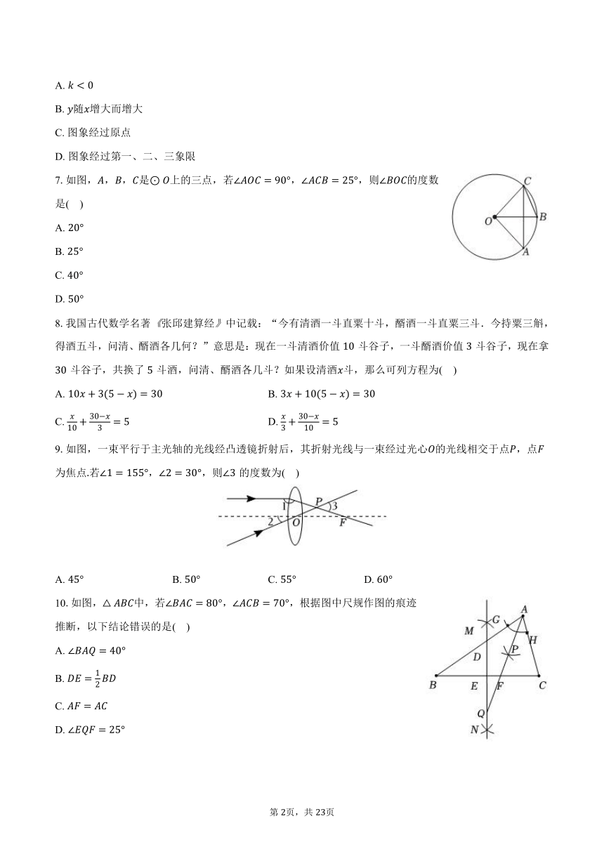 2024年辽宁省铁岭市开原市中考数学一模试卷（含解析）