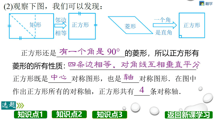 【分层教学方案】第07课时 正方形的性质与判定 课件