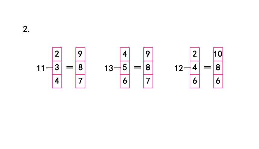 小学数学苏教版一年级下1.3十几减6、5、4、3、2课件（31张PPT)