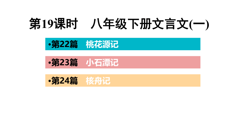 第19课时   八年级下册文言文(一) 讲练课件—广西百色市2021届中考语文复习(共35张PPT)