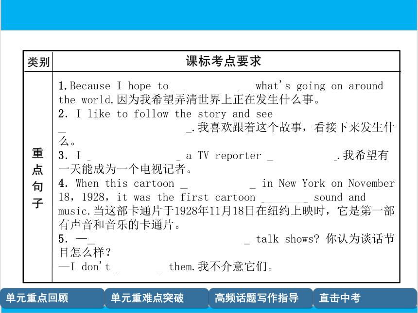 【中考英语】人教版八年级上册 Units 5-6 复习课件