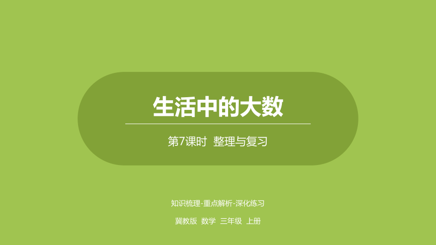 冀教三年级上册数学1.7整理与复习 课件