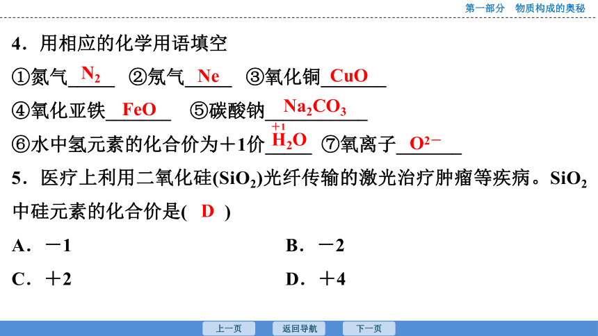 2023年广东中考化学复习--课时3　化学式与化合价 课件(共31张PPT)