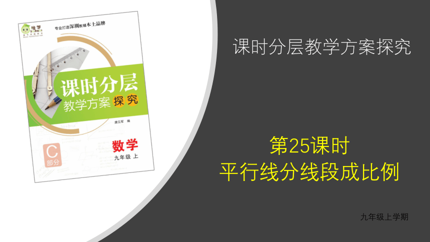 【分层教学方案】第25课时 平行线分线段成比例 课件