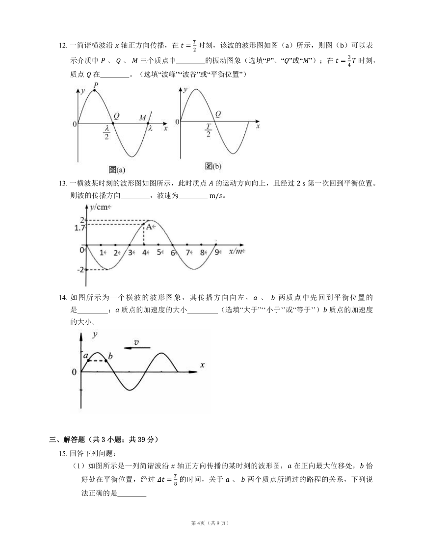 选修3-4 12.2 波的图像 同步练习(word含答案)