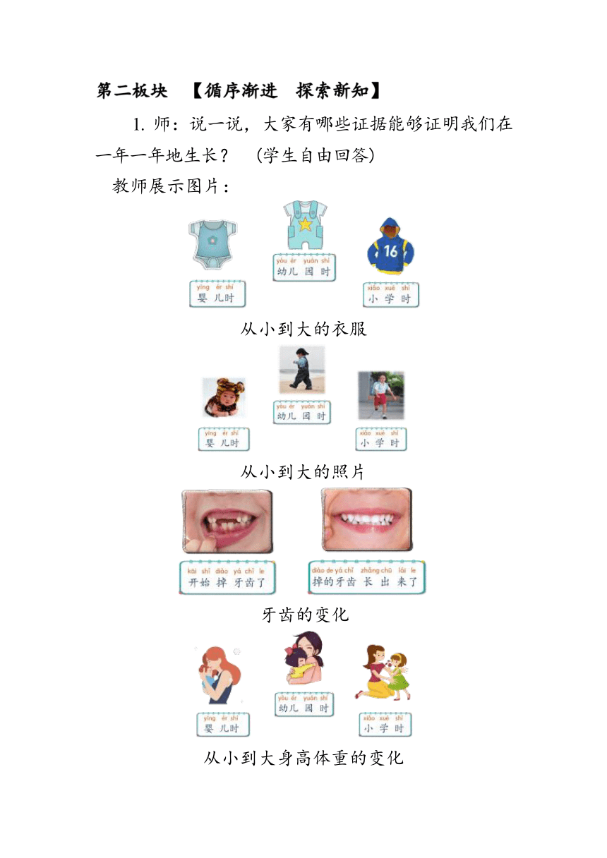 教科版（2017秋）二年级下册2.5《发现生长》教学设计