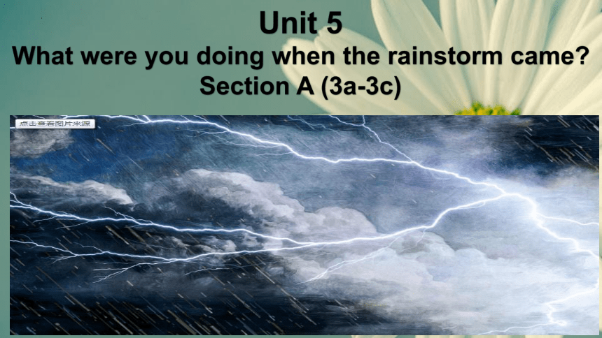 Unit5 What were you doing when the rainstorm came SectionA3a－3c课件(共23张PPT)人教版八年级下册