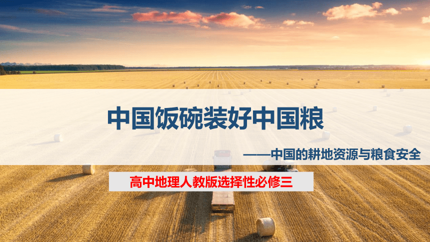 人教版高中地理选择性必修3— 2.3中国的耕地资源与粮食安全课件（共24张PPT）
