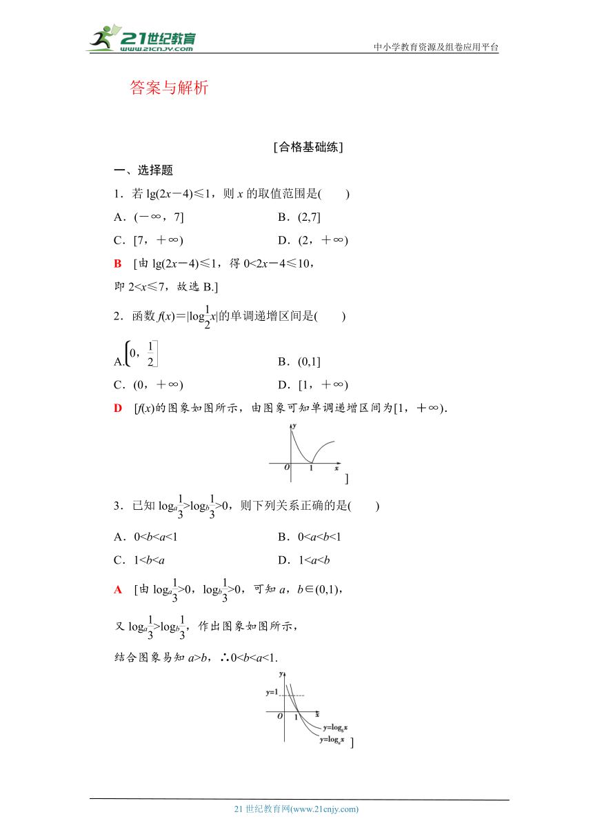 课时分层作业30 对数函数及其性质的应用