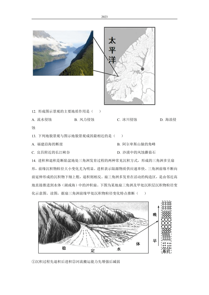 2022-2023学年黑龙江省双鸭山市名校高一下学期开学考试 地理（解析版）