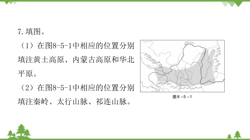 湘教版地理八年级下册 第八章第五节  黄土高原的区域发展与居民生活  习题课件(共33张PPT)