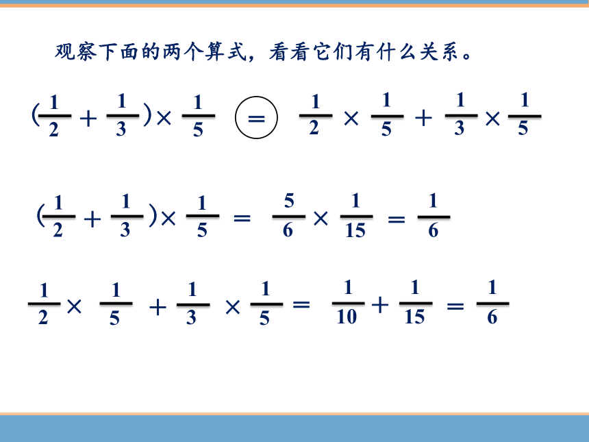 人教版六年级上册数学1.5  整数乘法运算定律推广到分数课件（18张PPT)