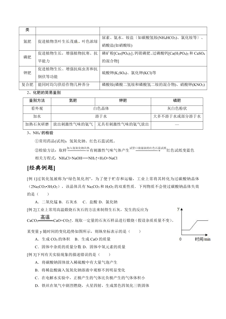 浙教版九年级暑假专题性预习讲义 第五讲 重要的盐（二） 学案（含答案）