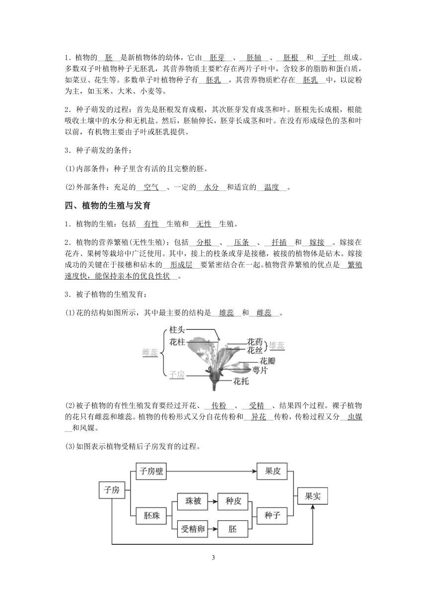 2021浙教版科学“中考二轮专题突破”讲义（十）：生命的延续与进化【word，含答案】