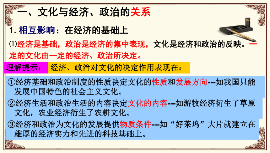 2021-2022学年高中政治人教版必修三文化生活1.2 文化与经济、政治 课件(共56张PPT)