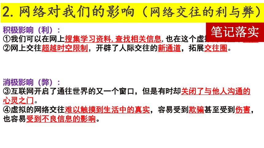 5.2 网上交友新时空 课件(共21张PPT)+内嵌视频 统编版道德与法治七年级上册