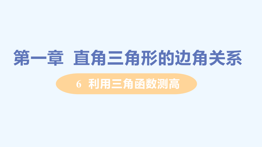 1.6利用三角函数测高  课件（共20张PPT）