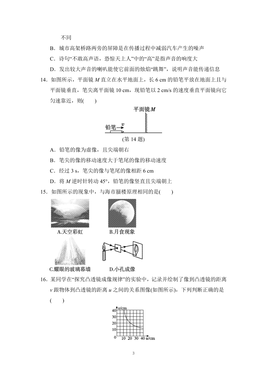 粤沪版八年级物理上册 期中学情评估卷（Word版含详细解答）